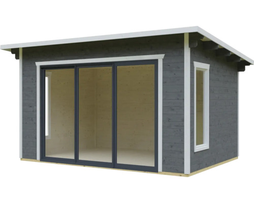 Abri de jardin avec porte coulissante et fenêtre
