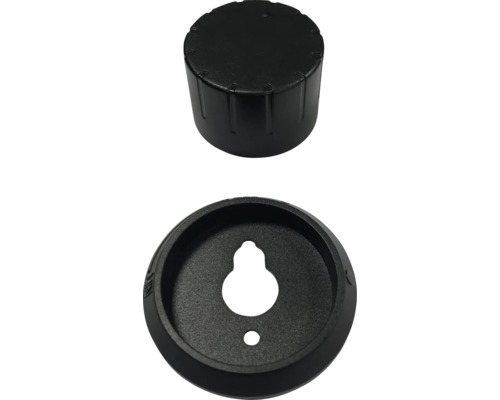 TENNEKER Ersatzknopf für für Pizzaofen Galaxy 12" (12151989) und 16" (12152002) Schwarzer Drehknopf und schwarze Halterung