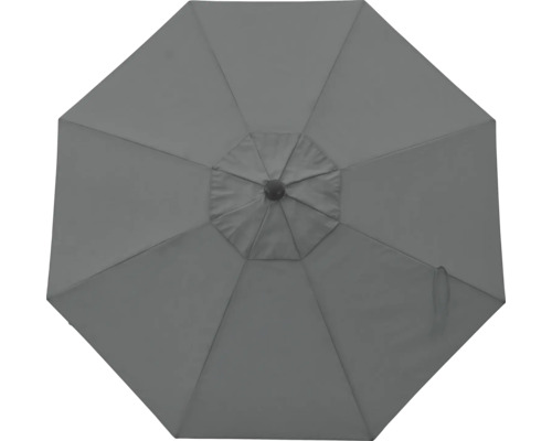 Ersatzbezug SOLUNA für Sonnenschirm 10612151 Sarry 300 cm grau Draufsicht eines grauen Sonnenschirms
