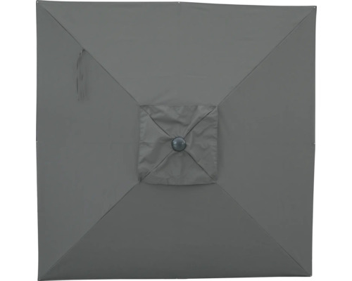 Toile de parasol carrée grise vue de dessus