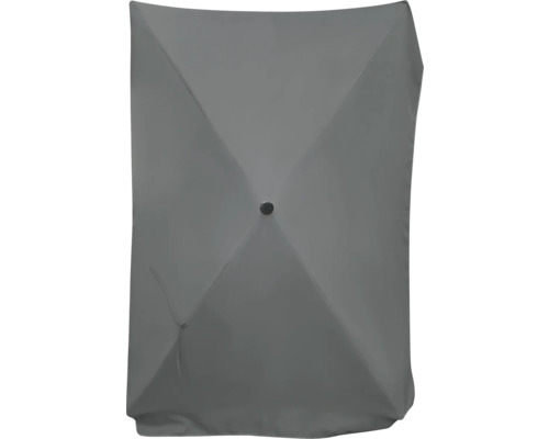 Grauer rechteckiger Sonnenschirm von oben