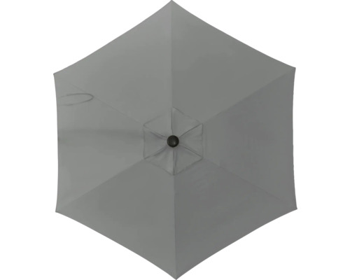 Tissu de rechange pour parasol Soluna 6101914 Lyon 300 cm gris Vue de dessus d''un parasol