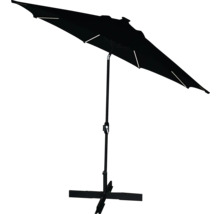 Parasol de jardin noir avec support