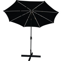 Parasol noir avec support pour l''extérieur