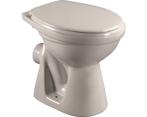 WC à poser cuvette à fond creux beige brillant - sans abattant 1236172