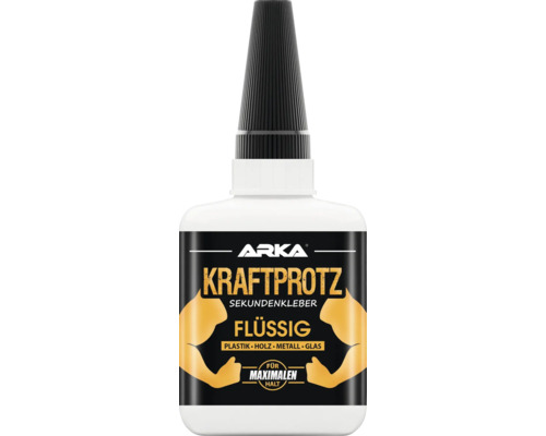 Colle instantanée ARKA Kraftprotz universelle liquide 50 g Colle instantanée liquide pour plastique, bois, métal et verre