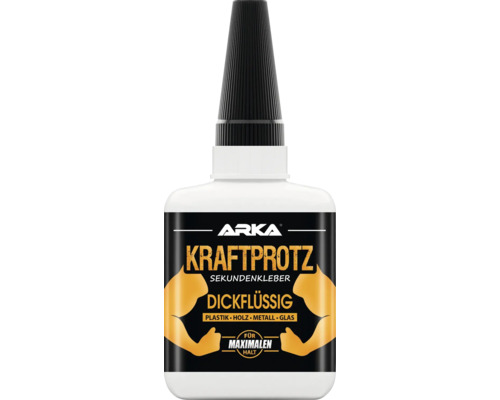 Colle instantanée ARKA Kraftprotz universelle visqueuse 50 g Arka Kraftprotz colle instantanée pour plastique, bois, métal et verre