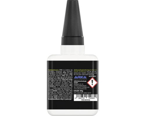 Kraftkleber in einer Kunststoffflasche mit Dosierspitze