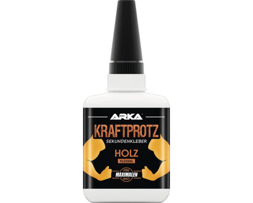 Colle instantanée ARKA Kraftprotz bois liquide 50 g Arka Kraftprotz Colle instantanée pour bois