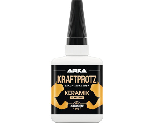 Colle instantanée ARKA Kraftprotz céramique visqueuse 50 g Arka Kraftprotz colle instantanée pour céramique, épaisse