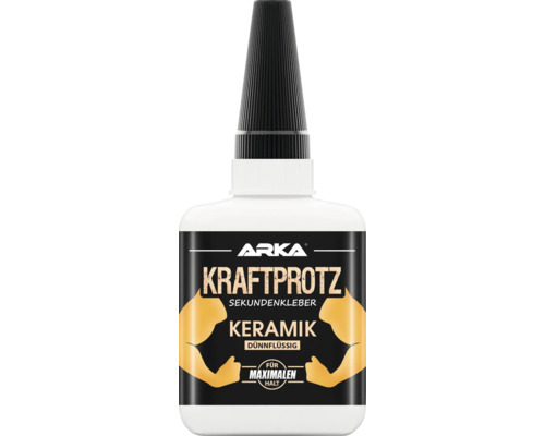 Colle instantanée ARKA Kraftprotz céramique très fluide 50 g Arka Kraftprotz Colle instantanée céramique, fluide