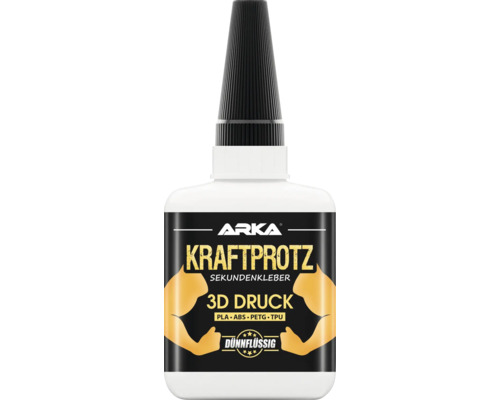 Colle instantanée ARKA Kraftprotz impression 3D très fluide 50 g Colle instantanée Arka Kraftprotz pour applications d''impression 3D