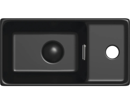Évier de cuisine noir avec égouttoir