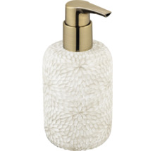 Seifenspender mit Blumenmuster und Metalleinfassung