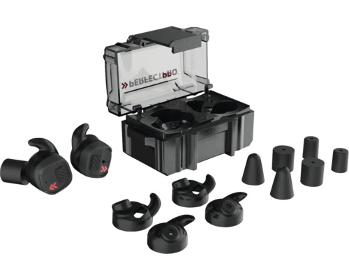 Kit de bouchons d''oreille de protection avec boîte de transport et différents embouts