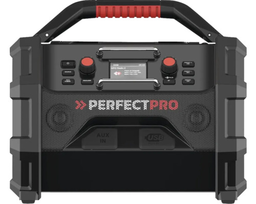 Radio de chantier avec poignée de transport