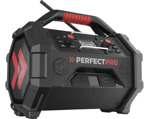 Radio de chantier Perfectpro avec radio numérique, port USB et entrée AUX