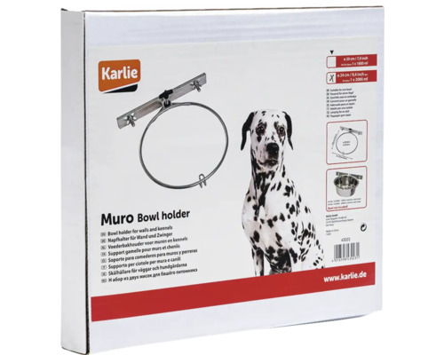 Karlie Muro Support gamelle pour murs et chenils dans son emballage