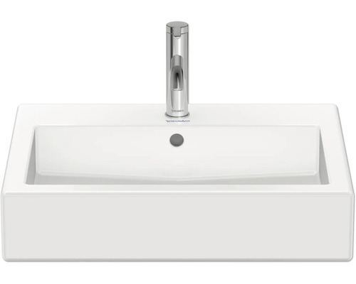 Rechteckiges Aufsatzwaschbecken mit Armatur