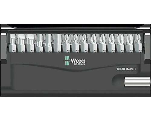 Wera Bit-Check avec différents embouts de tournevis