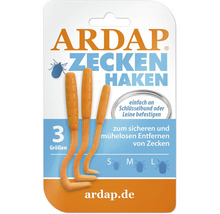 ARDAP Zeckenhaken-Set mit drei Zeckenentfernern in unterschiedlichen Größen
