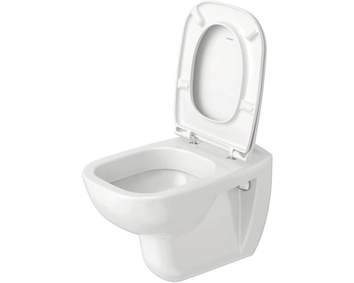 WC suspendu à fond creux avec bride ouverte et siège de WC