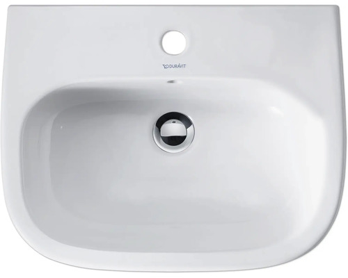 Lavabo en céramique avec trop-plein et trou pour robinet