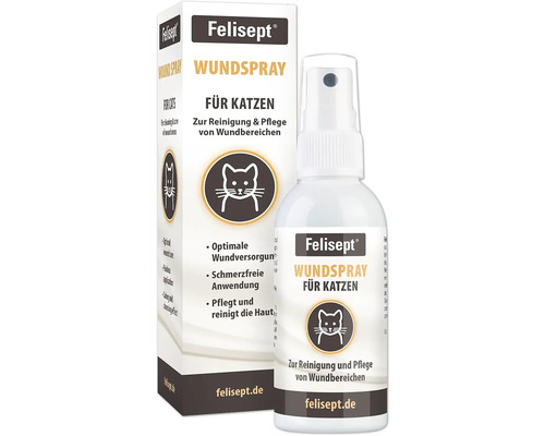 Spray cicatrisant Felisept® pour chats 75 ml spray désinfectant pour nettoyer et soigner les plaies Spray cicatrisant Felisept® pour chats 75 ml spray désinfectant pour nettoyer et soigner les plaies