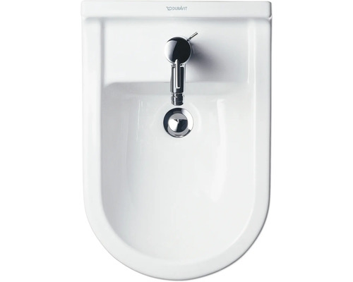Weißes Duravit Bidet mit Chrom Armatur