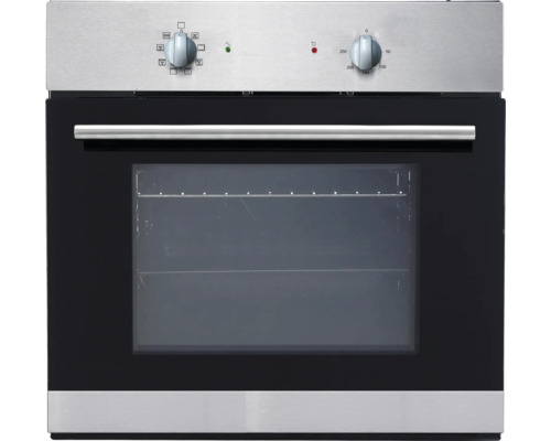 Einbaubackofen mit Glastür und Drehknöpfen zur Bedienung