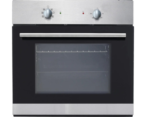 Four encastrable en acier inoxydable avec porte en verre et boutons rotatifs