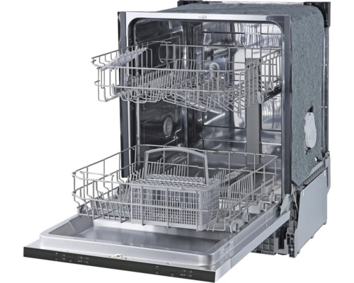 Geöffneter Geschirrspüler mit Körben zur Geschirrreinigung