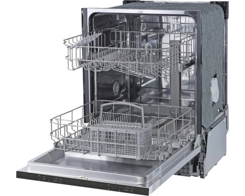 Lave-vaisselle ouvert avec paniers à couverts