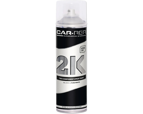 Peinture aérosol Car-Rep bicomposant haute brillance RAL 9010 blanc pur 500 ml Peinture aérosol Car-Rep bicomposant haute brillance RAL 9010 blanc pur 500 ml