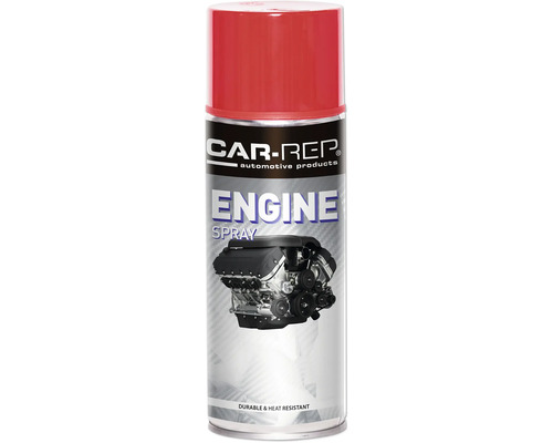 Peinture aérosol Car-Rep spray pour moteur brillant rouge 400 ml Car-Rep peinture moteur en aérosol, résistante à la chaleur et durable