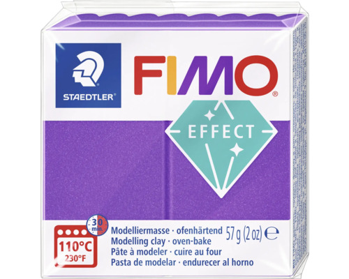 Pâte à modeler FIMO Effect violet métallique 57 g Pâte à modeler Staedtler Fimo Effect, durcissante au four, 57 grammes