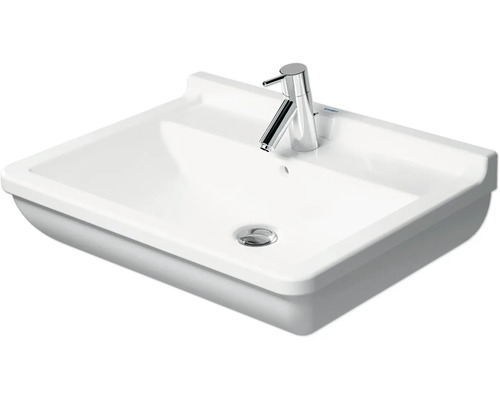 Lavabo rectangulaire en céramique sanitaire avec robinet