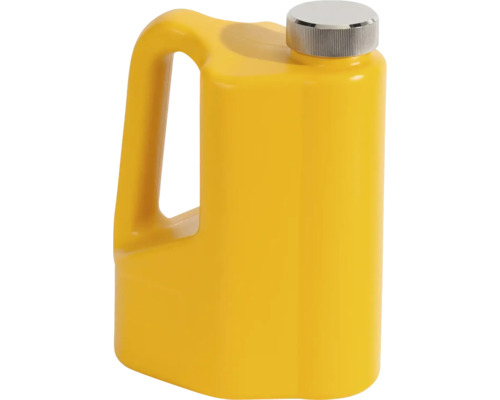 Bidon jaune avec poignée et bouchon à vis