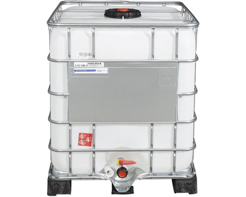 IBC Container mit Gitterbox und Ablasshahn