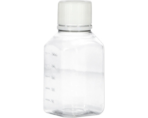 Bouteille vide transparente avec bouchon à vis et indicateur de niveau