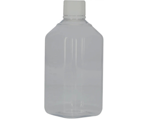 Bouteille en plastique transparente vide avec bouchon à vis