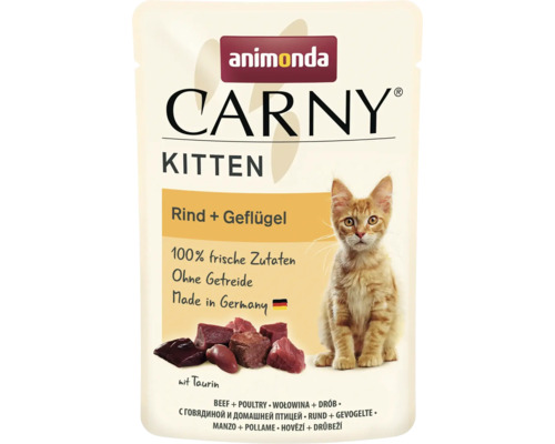 Animonda Carny Kitten Rind plus Geflügel Katzenfutter