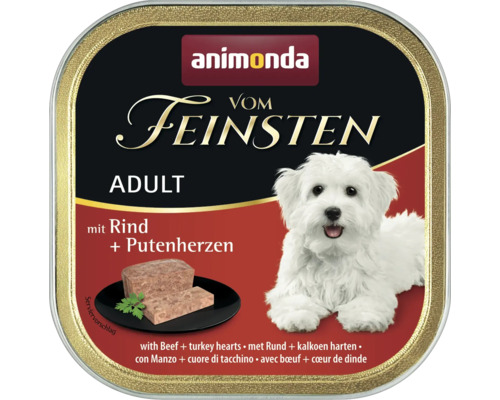 Pâtée pour chien animonda qualité supérieure Adult au bœuf et au cœur de dinde 150 g