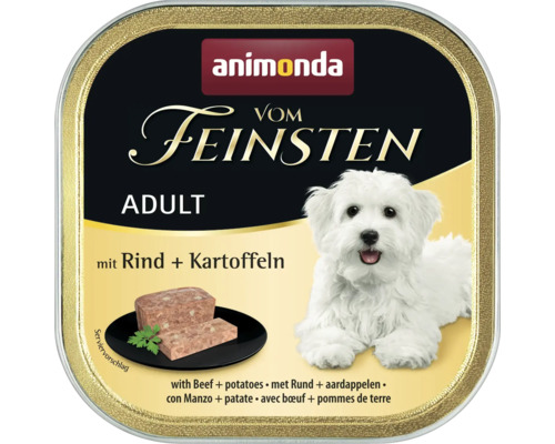 Pâtée pour chien animonda qualité supérieure Adult au bœuf et aux pommes de terre 150 g