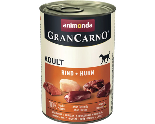 Pâtée pour chien animonda Gran Carno Adult bœuf & poulet 400 g