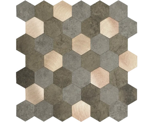 Carreaux hexagonaux aspect pierre