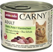 Animonda Carny Adult Katzennassfutter mit Huhn, Pute und Kaninchen in Dose