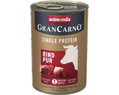 Pâtée pour chien animonda Gran Carno Single Protein bœuf pur 400 g