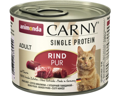 Katzenfutter nass animonda CARNY Single Rind pur 200 g