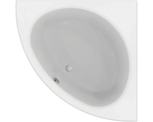 Baignoire d'angle Ideal Standard i.life 140 x 140 cm blanc brillant T476601 Vue de dessus d''une baignoire d''angle avec bonde